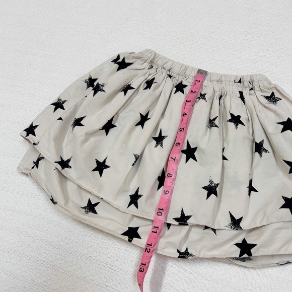 J. CREW CREWCUTS Girls cream and black star print tiered skirt sz 4/5 - Picture 9 of 10